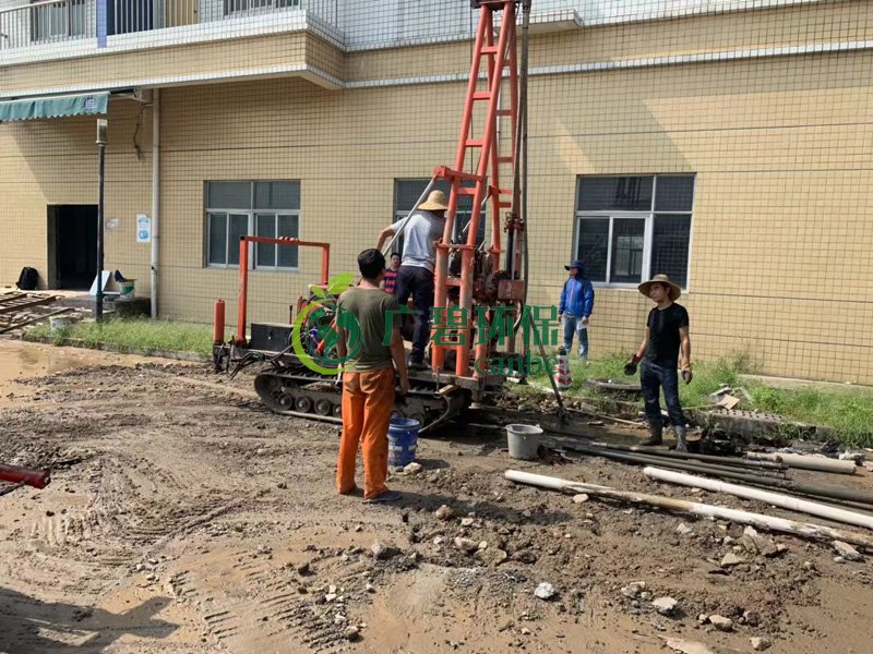 廣碧環(huán)保順德容桂寶供物流城 場地調查項目施工現(xiàn)場(圖1)